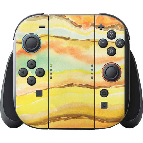 Tuscan Sun Watercolor Geode Nintendo Switch 2 (2025) with Joy-Con Skin